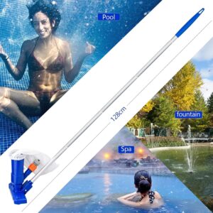 Pool Vacuum Cleaner, Portable Telescopic Pole, Blue