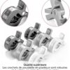 Zamboo Pince Poussette Universelle (Lot de 6 Pieces) - Crochet Poussette, Landau et Siege Auto pour Accrocher Jouets, Langes, Couver
