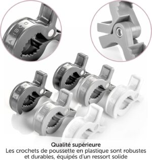 Pince poussette Zamboo universelle - x6 pour jouets/langes