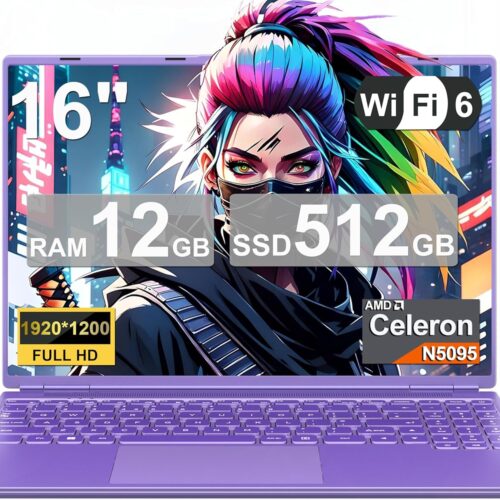 2025 Newest Laptop Gaming 16 Inch 12512GB Support Extension 1TB (HDD-2TB) 1920x1200 PC Laptop Gamer 4 Cores Celeron N5095 (up to 2.