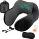Eono Coussin de Voyage, Oreiller de Voyage a Memoire de Forme, Coussin Voyage Ergonomique pour Avion et Train, Masque pour Dormir, B