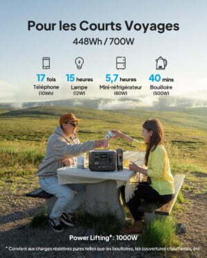81KptmgnmcL._AC_SL1500_.jpg BLUETTI AC50B - Station portable 448Wh LiFePO4 700W