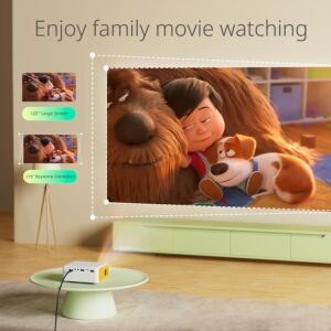 YOTON Mini Projector, Video Projector 1080P Full HD Supported, 200ANSI, 50 Zoom, 2025 Upgraded Portable Projector Compatible with H