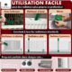 Brosse à radiateur WEIDEBACH 125/110cm microfibre sans poils
