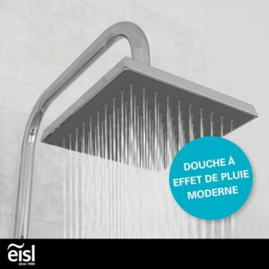 EISL EASY ENERGY DX12004-A Shower Column, Shower Column without Taps, 2 in 1 with Large Rain Shower and Rain Column Shower without T