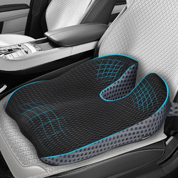 81M-MmDbcuL._AC_SL1500_.jpg Ajiteogy Coussin Voiture Conducteur - Coussin Siege Voiture Rehausseur Adulte en Mousse Memoire - Coussin Chaise Bureau Anti-Glissan