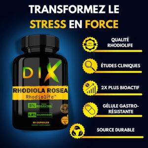 RHODIOLA ROSEA 2X Plus D'actif 5 Rosavine 1,8 Salidroside Qualite Unique Rhodiolife Performance Adaptogene Bien etr