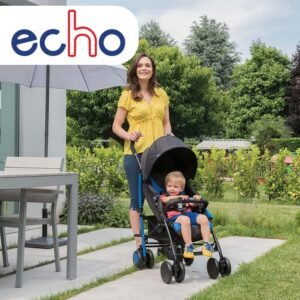 Chicco Echo Poussette, pierre, de la naissance jusqu'a 22 kg, pliable, legere, couchee, 1 piece (1 piece)