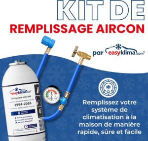 Kit recharge clim R134a Auto Easy Klima avec manomètre