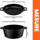 KICHLY 2 En 1 Four Hollandais En Fonte Pre-Assaisonne Avec Couvercle De Poele A Griller A Double Usage - Cuire Au Four, Frire, Rotir