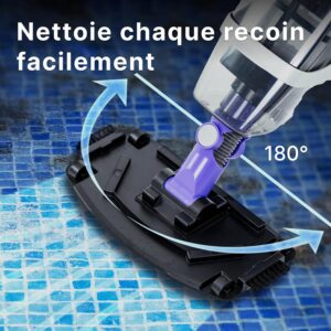 Niya AquaSweep S1 Rechargeable Handheld Vacuum Cleaner with Telescopic Handle, Powerful Suction, Hard to Access Corner Cleaning, 60