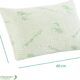 BLUE MOON Oreiller orthopedique en bambou - Oreiller en mousse a memoire de forme - Hypoallergenique - Housse amovible avec fermetur