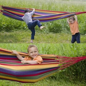 FORYNXHWIN Hamac de Camping, Hamac d'exterieur 190 x 100 cm, Capacite de Charge Maximale de 150 kg pour Les Voyages, Le Jardin et la