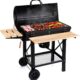 Barbecue charbon de bois LEHMANN, grille XL, 2 étagères bois