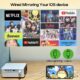 YOTON Mini Projector, Video Projector 1080P Full HD Supported, 200ANSI, 50 Zoom, 2025 Upgraded Portable Projector Compatible with H