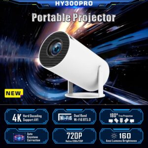Mini projecteur 4K portable WiFi 6 Android 11 1080p