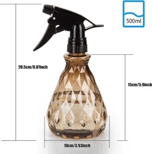 Vwoqiy 2 Pieces 500ML Vaporisateur Bouteilles Vide Rechargeable, Bouteilles Eau Plastique Vides, Flacon Pulverisateur, Spray Bouteil
