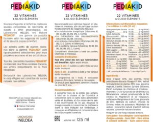 Pediakid Complement Alimentaire Naturel 22 VitaminesOligo-Elements Formule Exclusive au Sirop d'Agave Optimise Apports en Vitamines