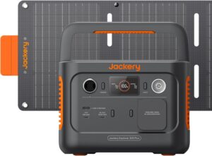 Generateur Electrique Solaire Jackery Explorer 300 Plus avec 40W Mini Panneau Solaire, 288Wh300W Batterie LFP avec 3000 Cycles, Sta