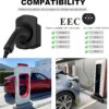 LOTHID Type 2 Wall Mount Bracket for EVSE IEC 62196-2 Plug - in Electric Car Charger Charging Cable Junction Box (Black)
