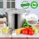 NutriChef Marmite 12 L en Acier Inoxydable - Grande Capacite pour Ragout, Soupe, Mijotage, Repartition Uniforme de la Chaleur, Compa