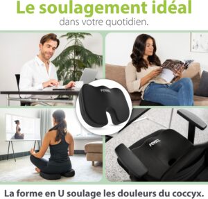 Coussin orthopédique feela 3 degrés - coccyx, bureau