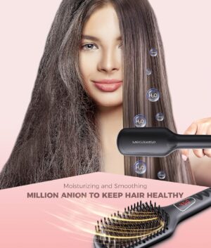 81SBuRm2tL._AC_SL1500_.jpg Brosse lissante ionique en ceramique MEGAWISE Pro pour salon de coiffure Technologie de chauffage rapide MCH 20 s avec arret autom