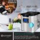 81SXWsf5iFL._AC_SL1500_.jpg KESSER Machine a glacons Acier Inoxydable Machine a Glace 150 W 12 kg 24 h 3 Tailles de glacons Preparation en 6 Min Rese