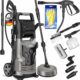 81T9nib5mL._AC_SL1500_.jpg Nettoyeur haute pression MASKO 2200W 165 bar - enrouleur 10 m de tuyau & kit 9 pièces
