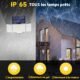 Haokiang Lampe Solaire Exterieur 1 Unite 1500lm Ip65 Capteur 270 3 Modes Luminaire Exterieur Solaire Lampe Solaire Exterieur Puissa