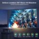 Auto Focus Keystone 4K Bluetooth WiFi Projector 25000 Lumens FHD 1080P, Supported, WiFi Overhead Projector 6 Stretched Saddle Ho