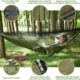 PQETBV Hamac d'exterieur Camping, Hamac de Voyage 2 Personnes, Convient au Camping en Plein Air(270 x 140 cm)