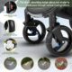 Zkiprm Cuir Poussette 3 en 1, Systeme de Voyage 3-en-1 Avec Siege Auto, Avec Habillage Pluie, Chassis Aluminium, Landau de ville pli