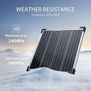 Nicesolar Panneau solaire monocristallin 20 W 12 V pour charge d'energie 1224 V independant du reseau pour le camping