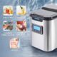 Machine à glaçons Arebos 12 kg/24h, 3 tailles, LCD