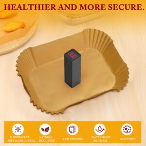 100 Pcs Papier Cuisson Air Fryer, Rectangle 1422 CM Papier Air Fryer Pour Ninja, Philips, Qualite Alimentaire Papier Sulfurise, Pap