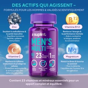 81VCgviDyiL._AC_SL1500_.jpg Multivitamines Homme - Complément Vit A,C,D,E,B12 & Zinc