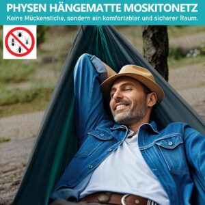 PHYSEN Hamac de Camping avec Moustiquaire, Hamac d'exterieur 2 Personnes,300 kg Capacite de Charge hamac, Ultra-leger Nylon a Parach