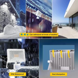 81VKzWpYjL._AC_SL1500_.jpg CLY Projecteur Exterieur LED avec Detecteur de Mouvement 50W, 4700LM Spot LED Exterieur Blanc Chaud Eclairage Exterieur avec Detecte