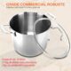NutriChef Marmite- Faitout Inox de 18 Litres - 18-8 Qualite Alimentaire Resistant Tous Feux- Faitout-Grande Marmite avec Couvercle T