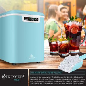 Machine à glaçons KESSER inox 12 kg/24h, prête en 7 min