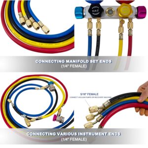 Kit recharge climatisation voiture R134a BACOENG 4 voies