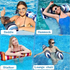 81Vtlcxn4pL._AC_SL1500_.jpg Hamac gonflable MOYKSRR 4-en-1 matelas filet piscine lot 2