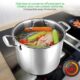 NutriChef Marmite- Faitout Inox de 18 Litres - 18-8 Qualite Alimentaire Resistant Tous Feux- Faitout-Grande Marmite avec Couvercle T