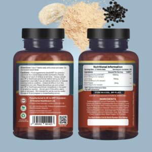 Comprimes KSM-66 Ashwagandha et criniere de lion - Haute concentration 2200 mg Extrait de racine d'Ashwagandha KSM-66 et extrait d