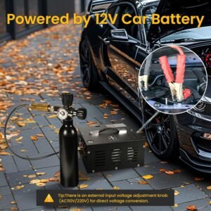 TUXING PCP 4500Psi Air Compressor, High Pressure Adjustable Air Compressor Powered by 12V DC Car or Home 220V AC with Adapter (Inclu