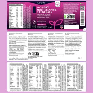 Multivitamines et minéraux pour femmes — 24 actifs, biotine