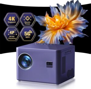 81XYpFo7GnL._AC_SL1500_.jpg Video Projector 4K Electric Focus 6D4P Keystone Correction Zoom Supported, 5G WiFi Bi-Channel Bluetooth 20000L Native 1080P P