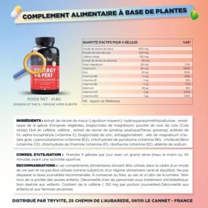 Formule Testo Homme 90 gélules - Ginseng Maca Vigueur
