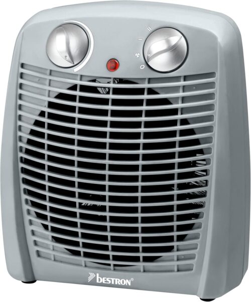 Bestron Radiateur soufflant, Radiateur soufflant salle de bain avec 2 niveaux de puissance, y compris securite anti-renversement p